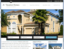 Tablet Screenshot of aplusvacationhomes.com
